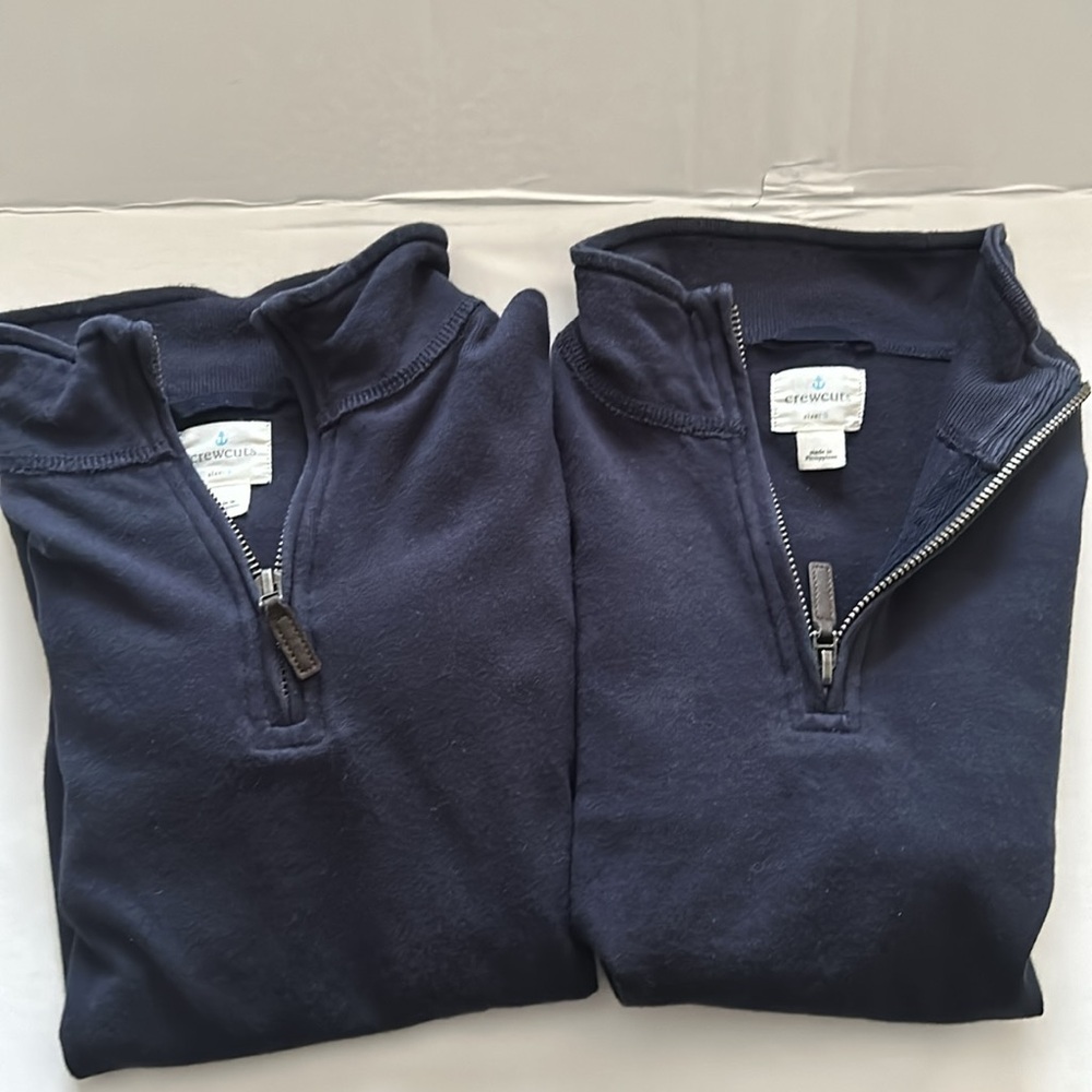 Twin Boys Matching JCrew Factory Boys' sueded half-zip popoverSweatshirts
